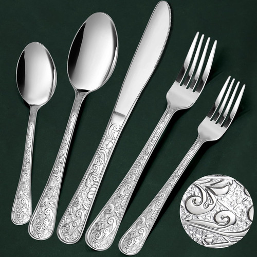 Piece vintage carved - 40-piece,